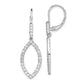 14k White Gold 3/4 Ct. Lab Grown Diamond VS/SI+ G+ Complete Fashion Dangle Leverback Earrings