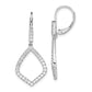 14k White Gold 3/4 Ct. Lab Grown Diamond VS/SI+ G+ Complete Fashion Dangle Leverback Earrings