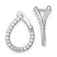 14k White Gold 5/8 carat Lab Grown Diamond VS/SI+ G+ Complete Hinged Hoop Earrings