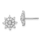 14K White Gold Lab Grown Diamond VS/SI FGH Star Cluster Post Earrings