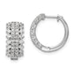 14k White Gold 1 carat Lab Grown Diamond VS/SI+ G+ Complete Hinged Hoop Earrings