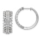 14k White Gold 2 1/2 carat Lab Grown Diamond VS/SI+ G+ Complete Hinged Hoop Earrings