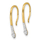 14k Yellow Gold 1/8 Ct. Lab Grown Diamond VS/SI+ G+ Drop Wire Earrings