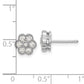 14k White Gold 1/2 Ct. Lab Grown Diamond VS/SI+ G+ Floral Post Earrings