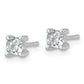 14k White Gold 3/4 ctw Certified Lab Grown Diamond VS/SI+ G+ Cushion 4 Prong Heavy Wt. Stud Earrings