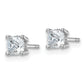 14k White Gold 1 ctw Certified Lab Grown Diamond VS/SI+ G+ Cushion 4 Prong Heavy Wt. Stud Earrings