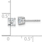 14k White Gold 1 ctw Certified Lab Grown Diamond VS/SI+ G+ Cushion 4 Prong Heavy Wt. Stud Earrings