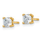 14k Yellow Gold 1 ctw Lab Grown Diamond VS/SI+ G+ Cushion 4 Prong Heavy Wt. Stud Earrings