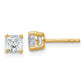 14k Yellow Gold 1 Ct. Certified Lab Grown Diamond VS/SI+ G+ Cushion Complete Solitare Stud Post Earrings