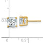 14k Yellow Gold 3 ctw Lab Grown Diamond VS/SI+ G+ Cushion 4 Prong Heavy Wt. Stud Earrings