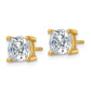 14k Yellow Gold 4 ctw Lab Grown Diamond VS/SI+ G+ Cushion 4 Prong Heavy Wt. Stud Earrings