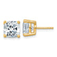 14k Yellow Gold 6 ctw Certified Lab Grown Diamond VS/SI+ G+ Cushion 4 Prong Heavy Wt. Stud Earrings