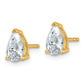 14k Yellow Gold 1 1/2 ctw Certified Lab Grown Diamond VS/SI+ G+ Pear 4 Prong Heavy Wt. Stud Earrings