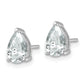 14k White Gold 2 ctw Lab Grown Diamond VS/SI+ G+ Pear 4 Prong Heavy Wt. Stud Earrings