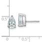 14k White Gold 2 ctw Lab Grown Diamond VS/SI+ G+ Pear 4 Prong Heavy Wt. Stud Earrings