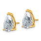 14k Yellow Gold 6 ctw Lab Grown Diamond VS/SI+ G+ Pear 4 Prong Heavy Wt. Stud Earrings