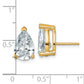 14k Yellow Gold 6 ctw Lab Grown Diamond VS/SI+ G+ Pear 4 Prong Heavy Wt. Stud Earrings