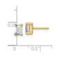 14k Yellow Gold 1 1/2 Ct. Lab Grown Diamond VS/SI+ G+ Emerald Complete Solitare Stud Post Earrings