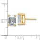 14k Yellow Gold 14k 4 carat Certified Lab Grown Diamond VS/SI+ G+ Emerald Complete Solitare Stud Post Earrings