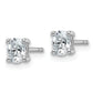 14k White Gold 1/2 Ct. Certified Lab Grown Diamond VS/SI+ G+ Oval Complete Solitare Stud Post Earrings