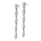 14k White Gold 1 carat Lab Grown Diamond VS/SI+ G+ Complete Dangle Post Earrings