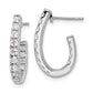 14k White Gold 1 Ct. Lab Grown Diamond VS/SI+ G+ Complete In and Out J-Hoop Hoop Earrings