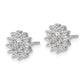 14k White Gold 1/2 Ct. Lab Grown Diamond VS/SI+ G+ Cluster Post Earrings