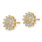 14k Yellow Gold 1/2 Ct. Lab Grown Diamond VS/SI+ G+ Cluster Post Earrings