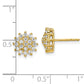 14k Yellow Gold 1/2 Ct. Lab Grown Diamond VS/SI+ G+ Cluster Post Earrings