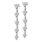 14k White Gold 1 Ct. Lab Grown Diamond VS/SI+ G+ Marquise Dangle Cluster Post Earrings