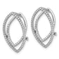 14K White Gold Lab Grown VS/SI+ G+ Diamond Marquise Shape Hinged Earrings