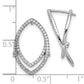 14K White Gold Lab Grown VS/SI+ G+ Diamond Marquise Shape Hinged Earrings