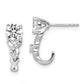 14K White Gold Lab Grown VS/SI+ G+ Diamond Post Fashion Earrings