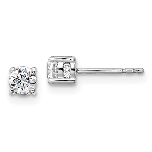 14k Yellow Gold 14k 1/2 carat Lab Grown Diamond VS/SI+ G+ Complete Stud Post Earrings