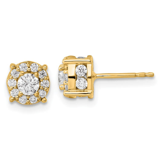 14k Yellow Gold 1 Ct. Lab Grown Diamond VS/SI+ G+ Post Earrings