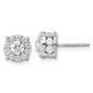 10k White Gold 1 1/2 carat Lab Grown Diamond VS/SI+ G+ Post Earrings