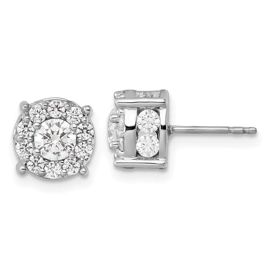 10k White Gold 2 Ct. Lab Grown Diamond VS/SI+ G+ Post Earrings