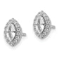 14k White Gold 1/5 Ct. Lab Grown Diamond VS/SI+ G+ and White Sapphire April Birthstone Post Earrings