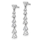 14k White Gold 1 Ct. Lab Grown Diamond VS/SI+ G+ Complete Dangle Post Earrings