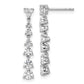 14k White Gold 1 Ct. Lab Grown Diamond VS/SI+ G+ Complete Dangle Post Earrings