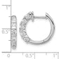 14k White Gold 1 1/3 carat Lab Grown Diamond VS/SI+ G+ Complete Bar Set Hinged Hoop Earrings