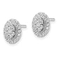 14k White Gold 1/2 Ct. Lab Grown Diamond VS/SI+ G+ Complete Oval Halo Post Earrings