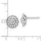 14k White Gold 1/2 Ct. Lab Grown Diamond VS/SI+ G+ Complete Halo Post Earrings