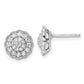 14k White Gold 1/2 Ct. Lab Grown Diamond VS/SI+ G+ Complete Halo Post Earrings