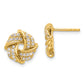 14k Yellow Gold 1/3 Ct. Lab Grown Diamond VS/SI+ G+ Love Knot Post Earrings