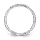 14k White Gold 1/2 Ct. Lab Grown Diamond VS/SI+ G+ Size 6 Shared Prong Eternity Band