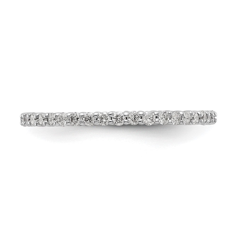 14k White Gold 1/2 Ct. Lab Grown Diamond VS/SI+ G+ Size 6 Shared Prong Eternity Band