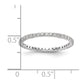 14k White Gold 1/2 Ct. Lab Grown Diamond VS/SI+ G+ Size 6 Shared Prong Eternity Band