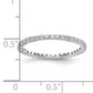 14k White Gold 1/2 Ct. Lab Grown Diamond VS/SI+ G+ Shared Prong Eternity Band Ring