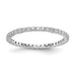 14k White Gold 1/2 Ct. Lab Grown Diamond VS/SI+ G+ Size 6 Shared Prong Eternity Band